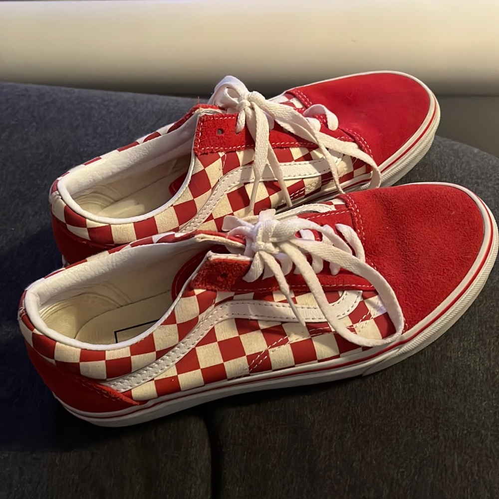 Red Checkered Vans